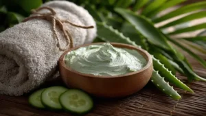 تفتيح البشرة: الخيار والألوفيرا