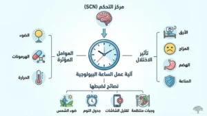 العوامل المؤثرة على الساعة البيولوجية