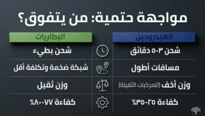 الهيدروجين مقابل البطاريات