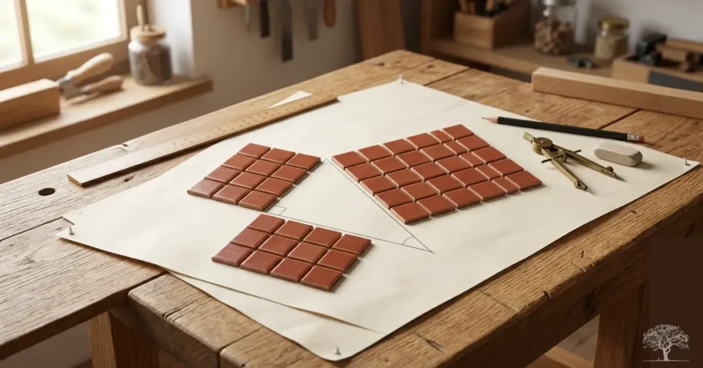 رسم هندسي يوضح مربعات على أضلاع مثلث قائم الزاوية لتفسير نظرية فيثاغورس بطريقة بصرية مبسطة