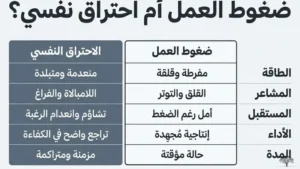 ضغوط العمل والاحتراق النفسي