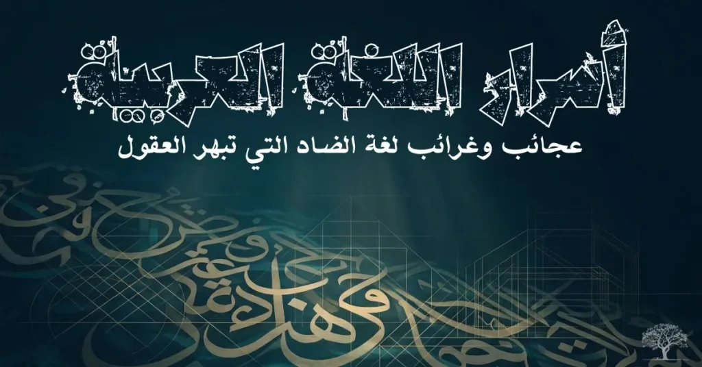 تصميم فني مستوحى من جمال الحروف العربية والخط العربي، يرمز إلى ثراء اللغة العربية وأسرارها اللغوية الفريدة.
