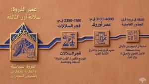 يُقسِّم المؤرخون الحضارة السومرية إلى عدة مراحل متعاقبة