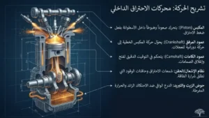 أجزاء محرك السيارة