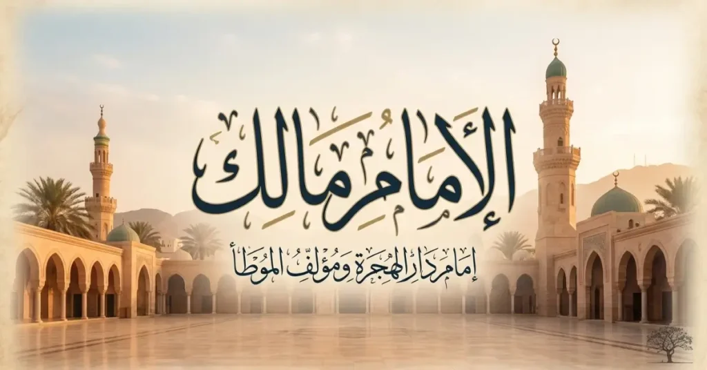 الإمام مالك إمام دار الهجرة ومؤلف الموطأ في مشهد يجسد مكانته العلمية في المدينة المنورة