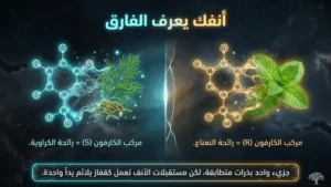 الكيرالية: أنفك يعرف الفارق